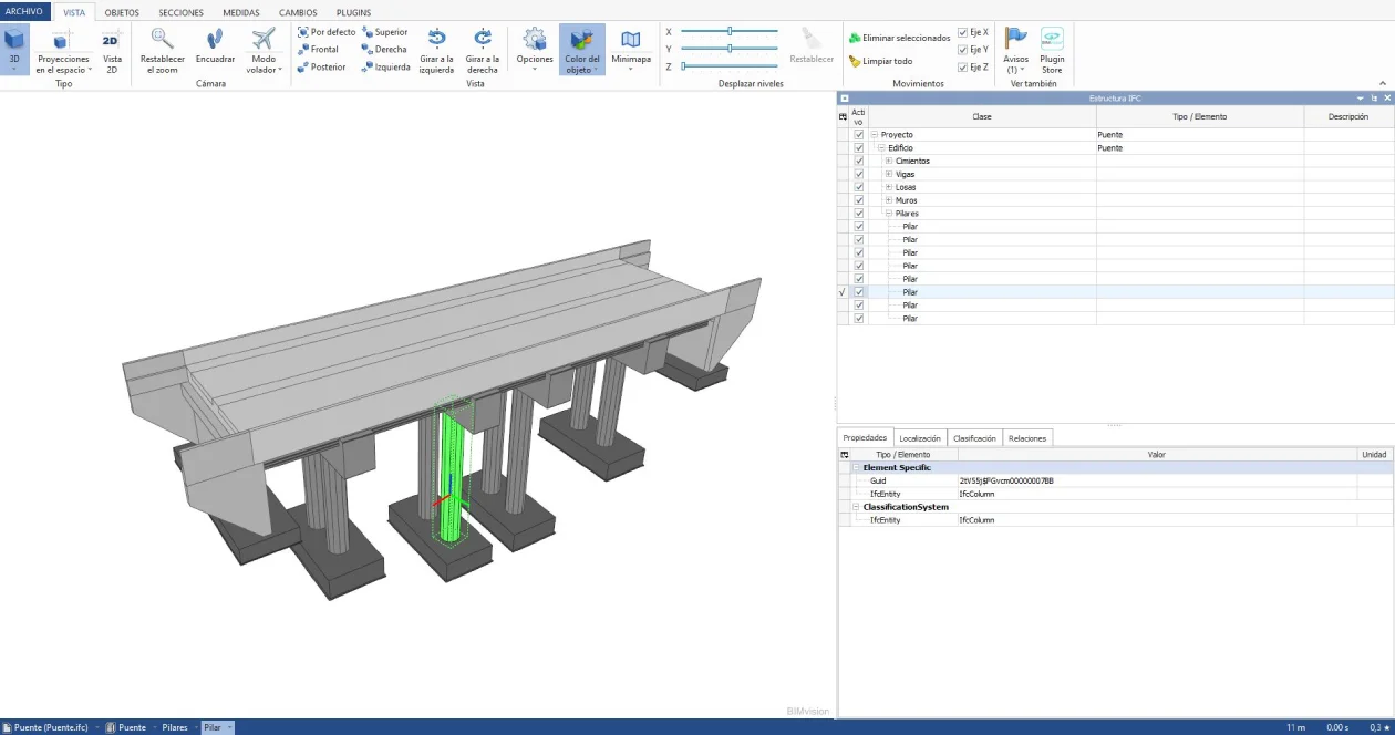 IFC para puentes en BIMVision